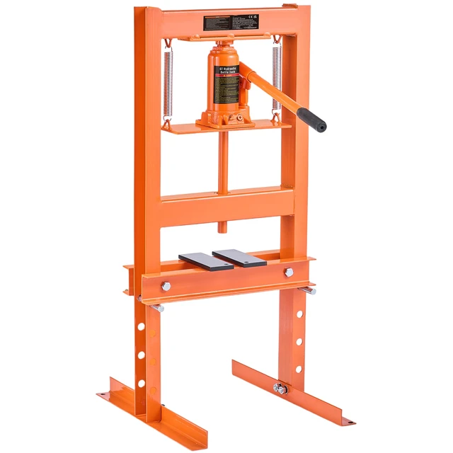 Alt view image 16 of 16 - Hydraulic Shop Press, 6 Ton H-Frame Hydraulic Garage/Shop Floor Press, Adjustable Shop Press with Press Plates, Heavy Duty Hydraulic Press for Garage, Shop, Workshop