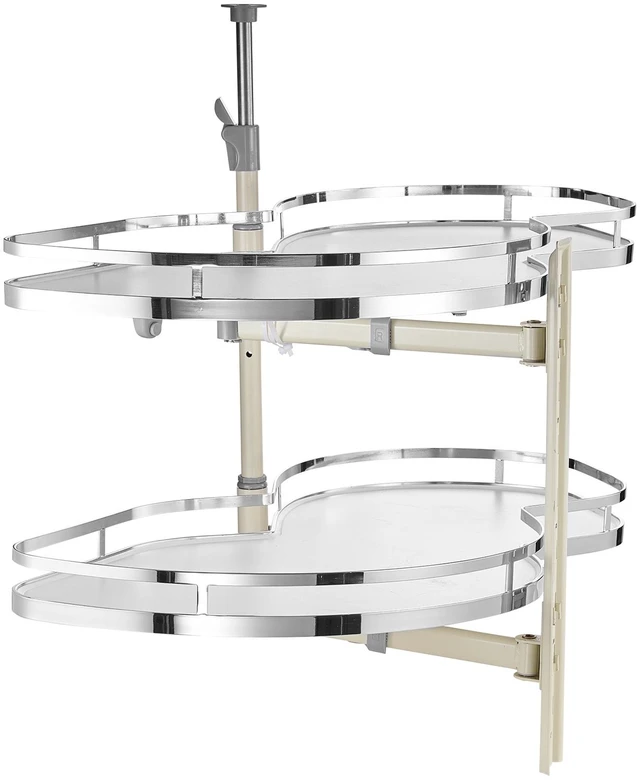 Alt view image 9 of 9 - 2 Tier Swing Right Blind Corner Cabinet Pull Out Soft Close Kitchen Organizer