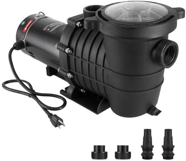 Alt view image 8 of 8 - Above Ground Pool Pump, 2 HP, 110 GPM Max Flow Single Speed Swimming Pool Pump, 110V/240V 3450 RPM 59 ft Max Head Pool Pump with Filter Basket, for Above Ground Pools Hot Tubs Spas