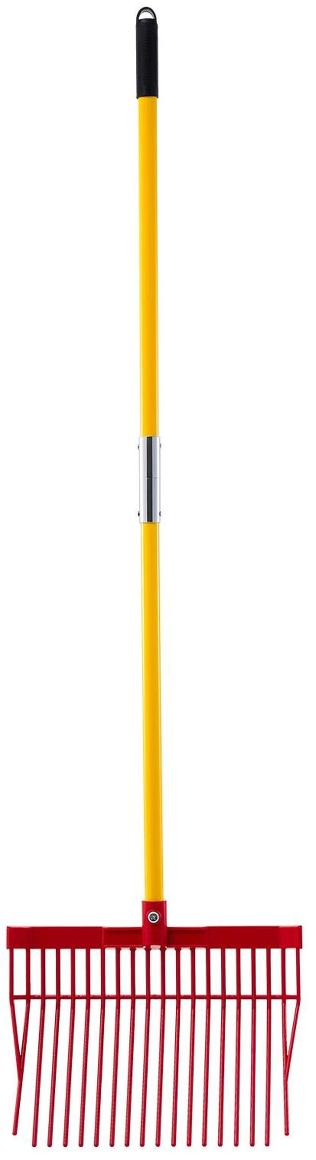 Alt view image 9 of 9 - Manure Fork, 18 Angled Tines, Horse Manure Rake with Long Fiberglass Handle, 61 in Durable Plastic Pitchfork Muck Rake Tool for Gardening Horse Stall Stable Grass Hay Cleaning Farm Work