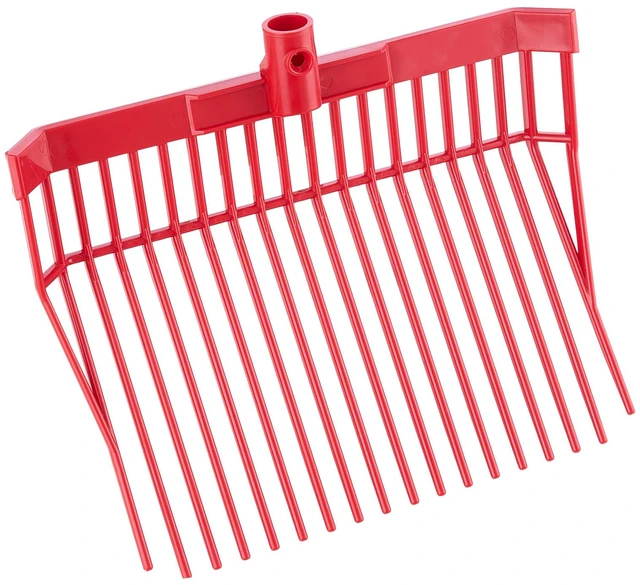Alt view image 8 of 8 - 6Pcs Manure Fork Replacement Head 18 Tine Horse Stable Stall Mulch Fork Heads