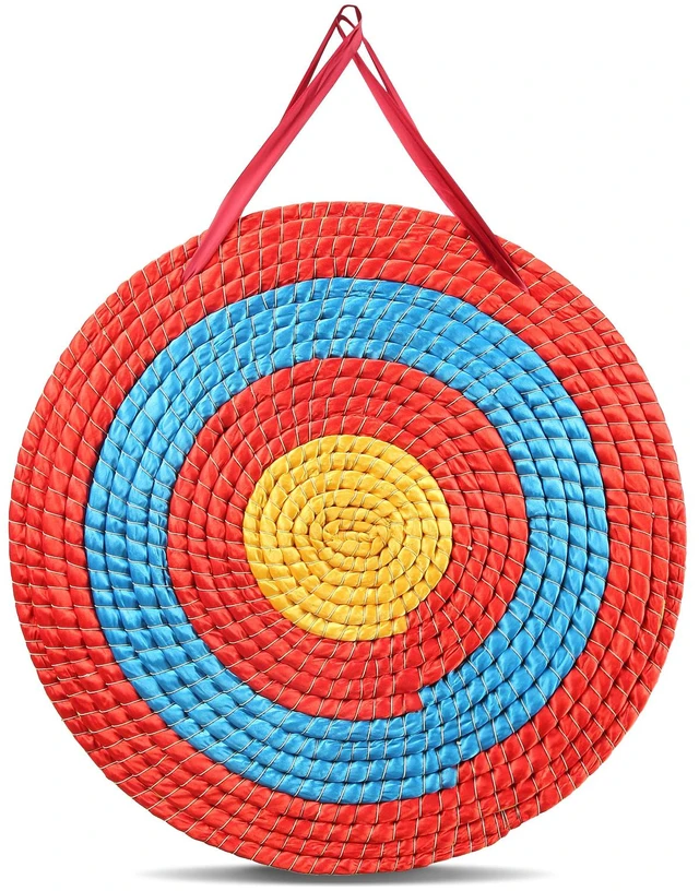 Alt view image 8 of 8 - Archery Target, 3 Layers 20" Arrow Target, Traditional Solid Straw Round Archery Target Shooting Bow, Hand-Made Arrows Target, Coloured Rope Target for Backyard Outdoor Hunting Shooting Practice