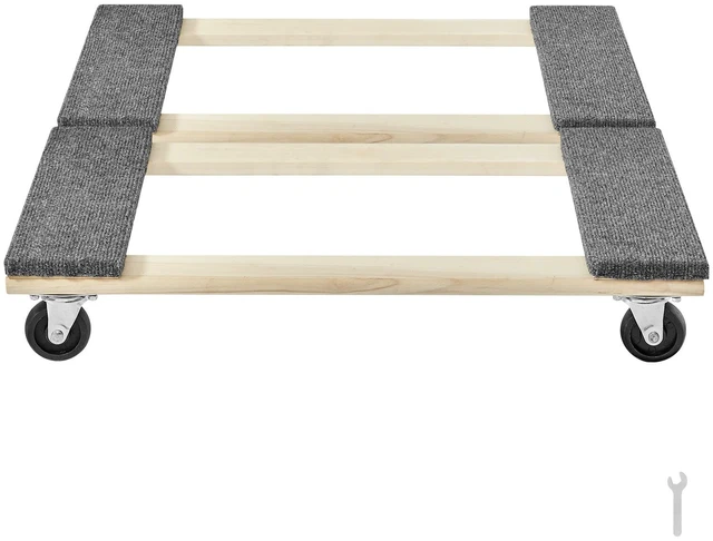 Alt view image 15 of 15 - Furniture Dolly, 1000 lbs Each Load Capacity, 2 Packs, 18" x 30", 8 x 3" PP Swivel Casters, Heavy Duty Hardwood Furniture Moving Dolly, Mover's Dolly, Moving Cart with Wheels for Heavy Furniture