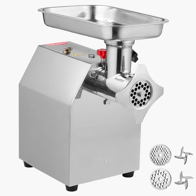 Alt view image 15 of 15 - Commercial Electric Meat Grinder, 7 lbs/min Capacity, #12 Industrial Meat Mincer with 2 Stainless Steel Blades, 2 Grinding Plates, 850W Heavy-Duty Sausage Maker Stuffer, for Kitchen, Restaurant