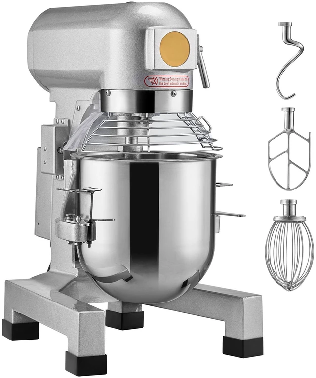 Alt view image 8 of 8 - Commercial Food Mixer, 28.5L Commercial Stand Mixer with 3 Adjustable Speeds, 1100W Dough Mixer with Stainless Steel Bowl and 3 Mixing Attachments, Ideal for Restaurant, Bakery, Pastry shop, Caf