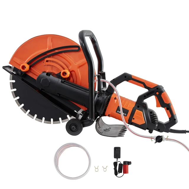 Alt view image 9 of 9 - VEVOR Electric Concrete Saw, 16 in, 3200 W 15 A Motor Circular Saw Cutter with Max. 6 in Adjustable Cutting Depth, Wet Disk Saw Cutter Includes Water Line, Pump and Blade, for Stone, Brick
