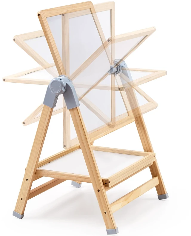 Alt view image 15 of 15 - VEVOR 2-in-1 Kids Art Easel Double-Sided Wooden Magnetic Whiteboard Chalkboard