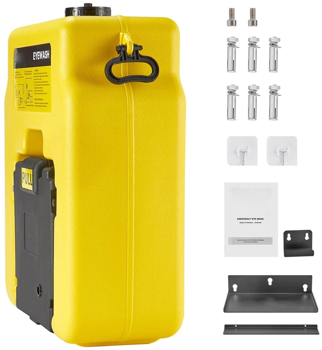 Alt view image 8 of 8 - Portable Eye Wash Station 14-Gal OSHA-Approved Emergency Eyewash Station Yellow