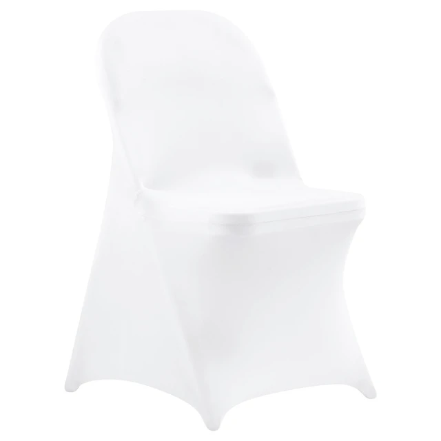 Alt view image 9 of 9 - 150 Pcs White Chair Covers, Polyester Spandex Chair Cover, Stretch Slipcovers for Wedding Party Dining Banquet Flat-Front Chair Covers, Fits Chair Measures up to 17.72 x 18.11 x 30.31 inch