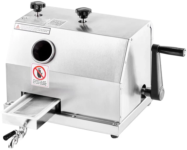 Alt view image 15 of 15 - Commercial Sugar Cane Juicer, 110LBS/H High Output Sugarcane Juicer Machine with 3 Stainless Steel Rollers, 2.4" Large Inlet, Manual Sugar Cane Press Juice Extractor Squeezer for Home/Commercial