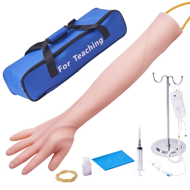 Alt view image 16 of 16 - Phlebotomy Practice Kit, IV Venipuncture Intravenous Training Kit, High Simulation IV Practice Arm Kit with Carrying Bag, Practice and Perfect IV Skills, for Students Nurses and Professionals