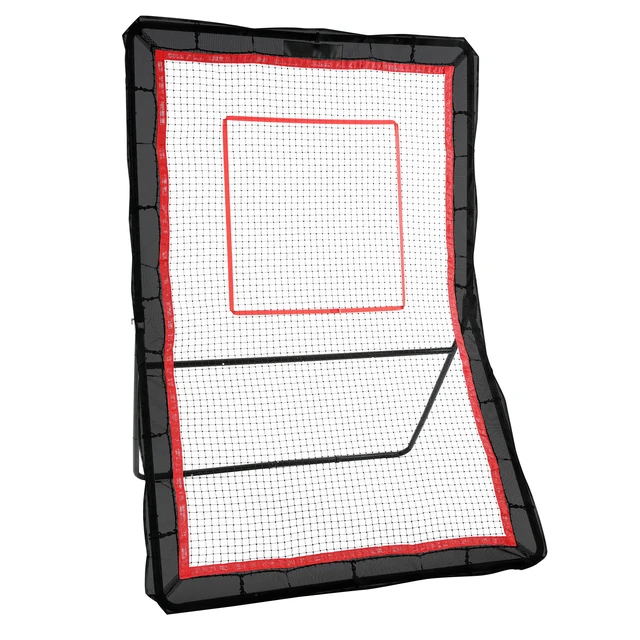 Alt view image 8 of 8 - Lacrosse Rebounder for Backyard, 5x7 Ft Volleyball Bounce Back Net, Pitchback Throwback Baseball Softball Return Training Screen, Adjustable Angle Shooting Practice Training Wall with Target