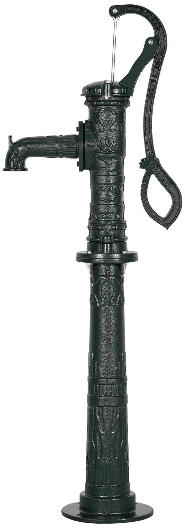 Alt view image 8 of 8 - Well Hand Pitcher Pump, 20 ft Max Lift, Antique Cast Iron Manual Hand Water Pump with Heightening Base, NPT 1-1/4 in Connection, Easy Installation, for Outdoor Garden, Pond, Yard, Farm, Green