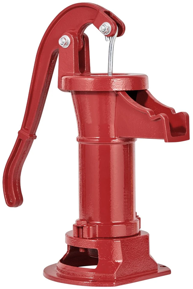 Alt view image 8 of 8 - Well Hand Pitcher Pump, 25 ft Maximum Lift, Antique Cast Iron Manual Hand Water Pump, NPT 1-1/4 in Connection, Easy Installation, Old Fashioned for Outdoor Garden, Pond, Backyard, Farm, Red