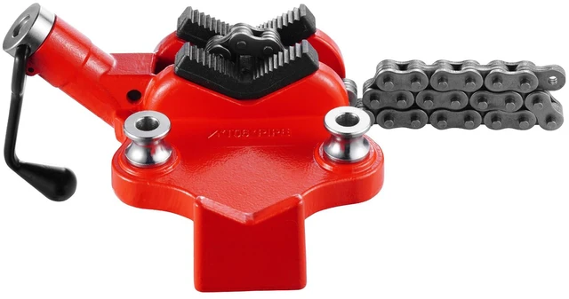 Alt view image 10 of 10 - Heavy-Duty Pipe Chain Vise, 1/4" - 6" Pipe Capacity, 28" Rugged Chain & Cast Iron Base, Industrial-Grade Pipe Clamping for Plumbing, Automotive Repairs, Metalworking