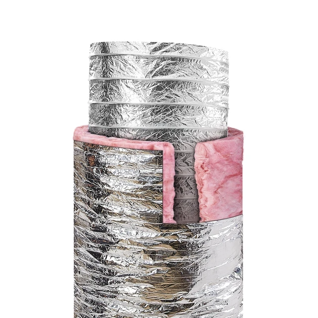 Alt view image 9 of 9 - Dryer Vent Hose, 6'' Insulated Flexible Duct 25FT Long with 2 Duct Clamps, Heavy-Duty Three Layer Protection for HVAC Heating Cooling Ventilation and Exhaust, R-6.0 Flame Resistance Value