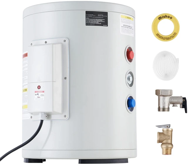 Alt view image 10 of 10 - VEVOR 10 Gallon Electric Water Heater Instant Hot 1.6Kw LED Display for Shower