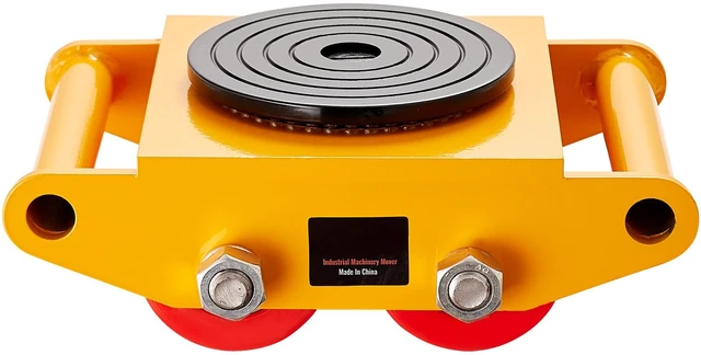 Alt view image 8 of 8 - Machinery Skate Dolly, 13,200 LBS/6T Industrial Machinery Mover, Heavy Duty Carbon Steel Machinery Moving Skate with 4 PU Wheels and 360° Rotation Non-Slip Cap for Warehouse, Workshop, Factory
