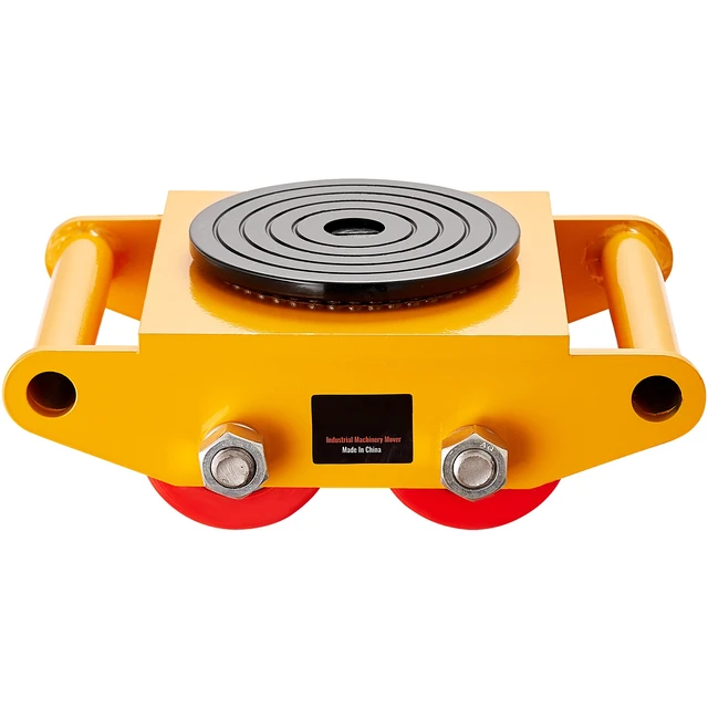 Alt view image 9 of 15 - 4PCS Machinery Skate Dolly, 17637 LBS/8T Industrial Machinery Mover, Heavy Duty Carbon Steel Machinery Moving Skate with 4 PU Wheels and 360° Rotation Non-Slip Cap for Warehouse, Workshop, Facto