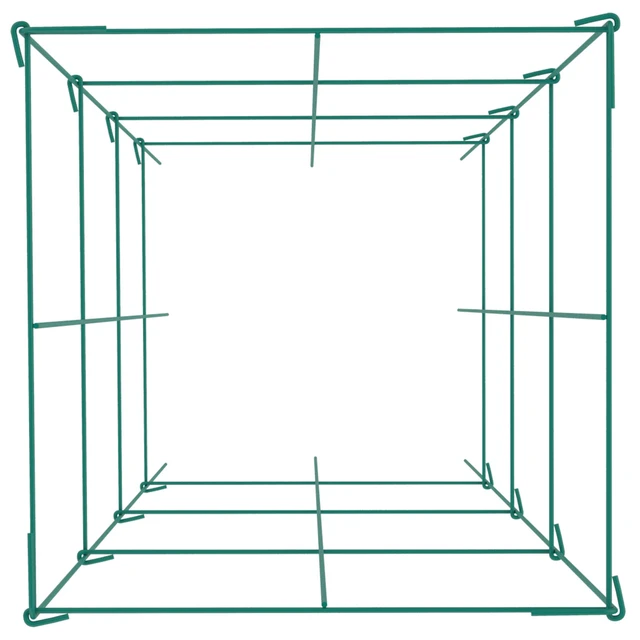Alt view image 8 of 8 - Tomato Cages, 14.6\" x 14.6\" x 39.4\", 6 Packs Square Plant Support Cages, Green PVC-Coated Steel Tomato Towers for Climbing Vegetables, Plants, Flowers, Fruits