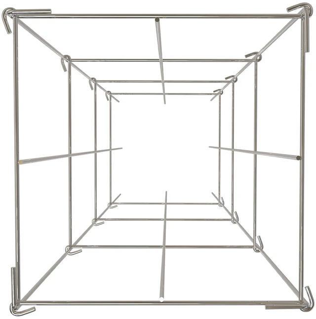 Alt view image 8 of 8 - Tomato Cages, 11.8\" x 11.8\" x 46.1\", 5 Packs Square Plant Support Cages, Silver PVC-Coated Steel Tomato Towers for Climbing Vegetables, Plants, Flowers, Fruits