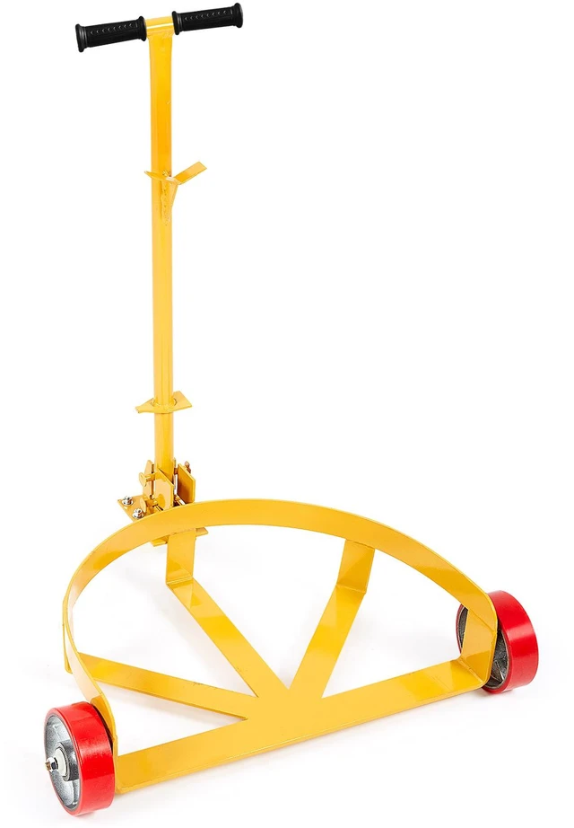 Alt view image 8 of 8 - VEVOR 55 Gallon Drum Dolly, 1200 lbs Load Capacity, Barrel Dolly Cart Drum Caddy Round Dolly Steel Low Profile, Heavy Duty Steel Frame with Adjustable Handle 3 Wheels, for Workshop Factory Warehouse