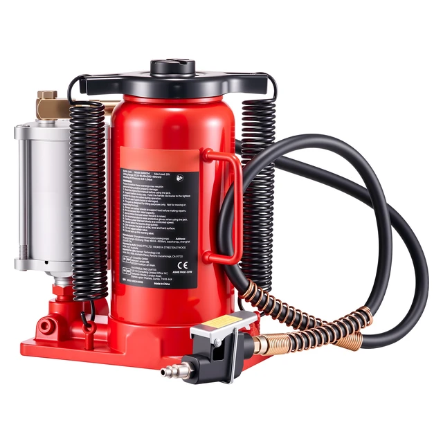 Alt view image 9 of 9 - Air Hydraulic Bottle Jack High Lift Jack 20 Ton (44092 lbs) Car Repair Red