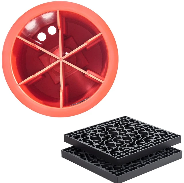 Alt view image 15 of 15 - VEVOR Trailer Jack Blocks 6 RV Leveling Blocks 8" High 2000 lbs with 2 Pads