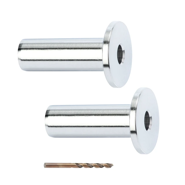 Alt view image 16 of 16 - VEVOR 121 Pack T316 Stainless Steel Protector Sleeves for 1/8" Wire Rope Cable Railing, DIY Balustrade T316 Marine Grade, Come with A Free Drill Bit, Silver