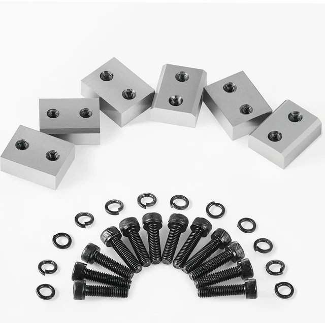 Alt view image 15 of 15 - Electric Rebar Cutter Blade, 6 PCS 25mm(1 inch) Cutting Diameter, HRC58-60 Hard Hydraulic Rebar Blade Replacement Jaw Blades with 12 Hexagon Screw and 12 Spring Washer, for Model RC-25