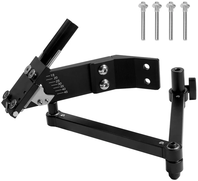 Alt view image 8 of 8 - Lawn Mower Blade Sharpener, 15° - 45° Adjustable Lawnmower Blade Sharpening Tool with 4 Adapter Pins, Ball Bearing Design & 25mm Enlarged Handle, Compatible with Most Angle Grinders