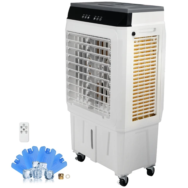Alt view image 19 of 19 - Evaporative Air Cooler, 2100 CFM, 135° Oscillating Swamp Cooler with Adjustable 3 Speeds and 12 H Timer, 7 Gal Portable Air Cooler for 750 Sq.ft, Indoor/Outdoor Use, FCC Listed
