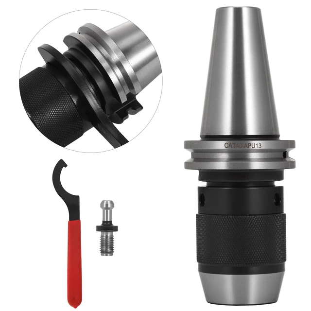 Alt view image 8 of 8 - Integrated CAT40 Collet Chuck Keyless Drill Chuck 1/2 inch for CAT40 CNC Engraving Machine & Milling Lathe Tool (CAT40)