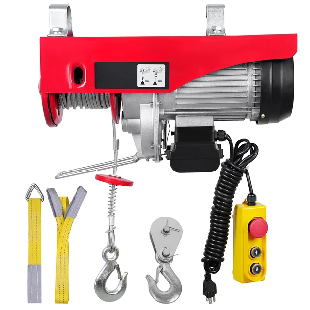 Alt view image 16 of 16 - Electric Hoist, 440lbs Garage Hoist with 14ft Wired Control, 110 volt Electric Hoist Winch 40ft Single Cable Lifting Height, High-quality Motor and Emergency Stop Switch