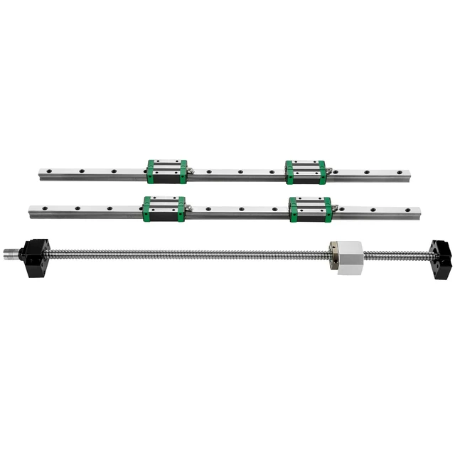 Alt view image 8 of 8 - Linear Guide Rail 2Pcs HGR20-1500mm Linear Slide Rail with 1Pcs RM1605-1500mm Ballscrew with BF12/BK12 Kit Linear Slide Rail Guide Rail Square for DIY CNC Routers Lathes Mills