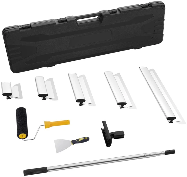 Alt view image 15 of 15 - Drywall Skimming Blade Set, 7/10/14/16/24 in Skimming Blades + 34 - 81.6 in Extension Handle Pole, Stainless Steel Knife Professional Skim Coat Tools, for Gyprock/WallBoard/Plasterboard