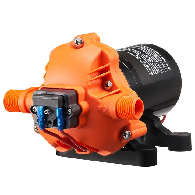 Alt view image 8 of 8 - 12V Diaphragm Pump, 3.5 GPM (13.25 L/min), 3-Chamber 12 Volt DC Water Pump with Automatic Pressure Switch 40-100 PSI Adjustable, 50 PSI, 1/2'' MNPT Port, for RV Yacht Food Truck Camper Marine