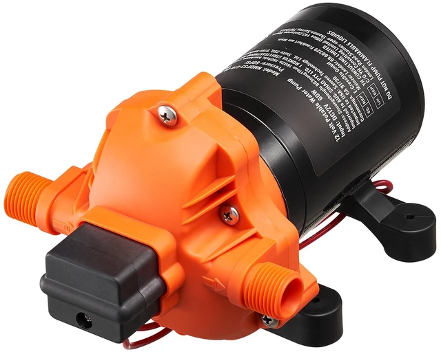Alt view image 8 of 8 - 12V Diaphragm Pump, 1.8 GPM (6.81 L/min), 3-Chamber 12 Volt DC Water Pump with Automatic Pressure Switch 40-100 PSI Adjustable, 60 PSI, 1/2'' MNPT Port, for RV Yacht Food Truck Camper Marine