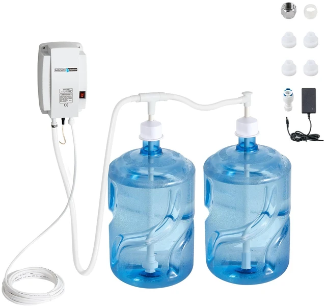 Alt view image 15 of 15 - Bottled Water Dispenser Pump System, 2x5 Gallon Dispensing System, Automatic Electric Water Dispenser, Double-Pipe Water Jug Pump, Compatible Use with Coffee/Tea Machine, Refrigerator, Ice Maker