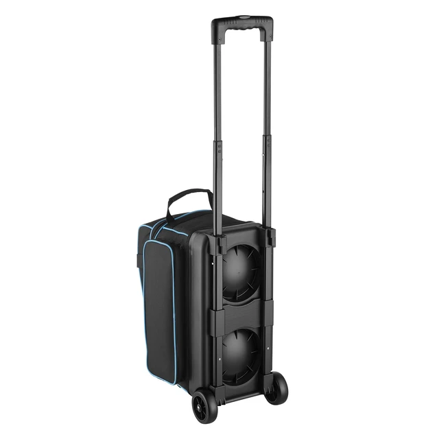 Alt view image 8 of 8 - Bowling Ball Bag, 2 Ball Double Roller Bowling Bag with Wheels, Featuring a Separate Compartment for Shoes (Up To US Size 16) & Oversized Accessory Pocket, Retractable Handle Extends to 41.32 in