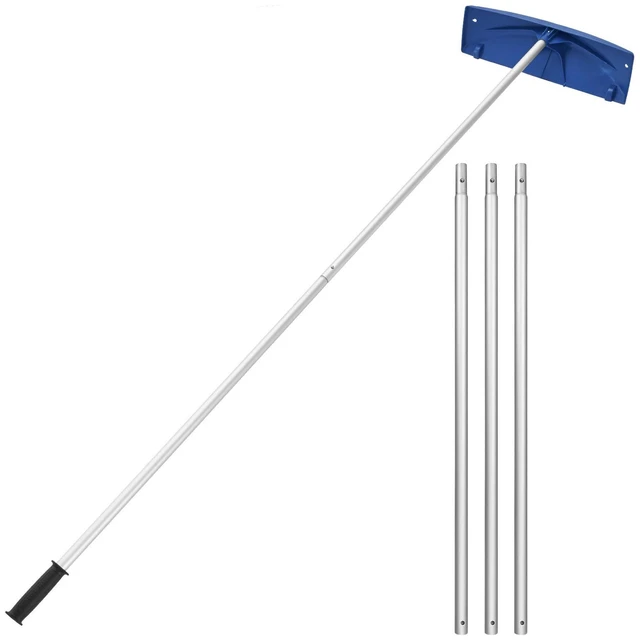 Alt view image 8 of 8 - VEVOR 3.8-18.2 ft Snow Roof Rake 24 in Plastic Blade with Wheels Lightweight