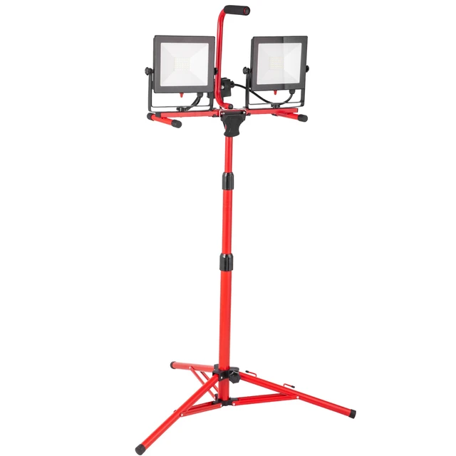 Alt view image 8 of 8 - LED Work Light with Stand, 2PCS 10000 Lumen Dual-head LED Work Light with 27.6\"-68.1\" Adjustable and Foldable Tripod Stand, IP65 Waterproofed LED Tripod Work Light, with 5000 K Color Temperatu