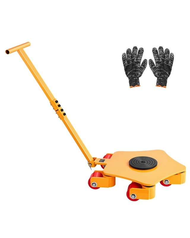 Alt view image 8 of 8 - Machine Skate, 8800 lbs Machinery Moving Skate, Machinery Mover Skate with 360° Rotation Cap and PU Swivel Rollers, Heavy Duty Industrial Machinery Mover with Handle for Warehouse, Workshop