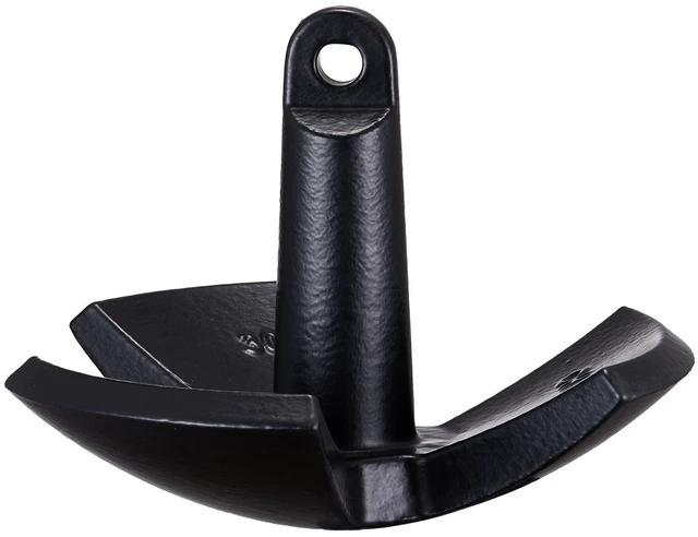 Alt view image 8 of 8 - River Anchor, 30 LBS Boat Anchor Cast Iron Black Vinyl-Coated, Marine Grade Mushroom Anchor for Boats Up To 30 ft, Impressive Holding Power in River and Mud Bottom Lakes