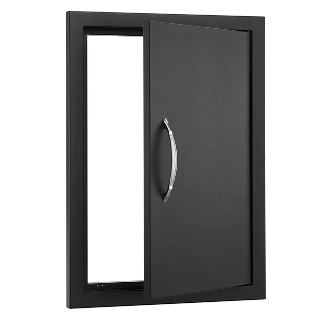 Alt view image 8 of 8 - BBQ Access Door, 16W x 22H Inch Single Outdoor Kitchen Door, Cold Plate Flush Mount Door, Wall Vertical Door with Handle, for BBQ Island, Grilling Station, Outside Cabinet