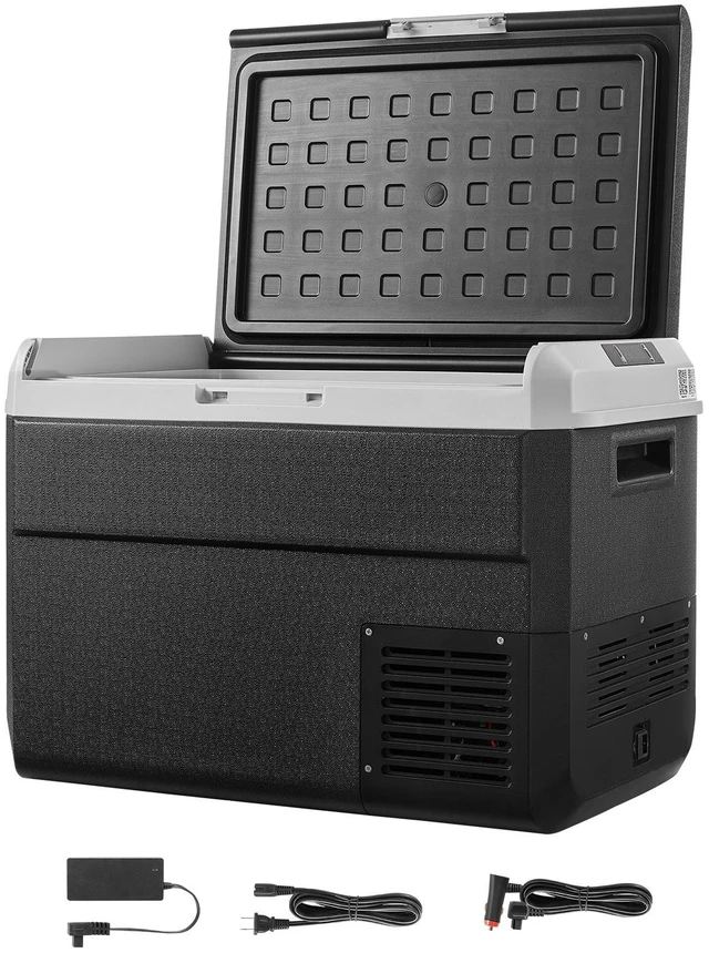 Alt view image 9 of 9 - 12 Volt Car Refrigerator, 52.8QT/50L Car Fridge, Portable Electric Cooler with -4~68 Adjustable Temperature, 12/24V DC and 100- 240V AC Compressor Freezer for Outdoor, Camping, Travel, RV