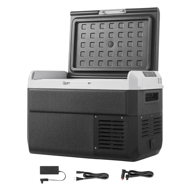 Alt view image 9 of 9 - 12 Volt Car Refrigerator, 26.4QT/25L Car Fridge, Portable Electric Cooler with -4~68 Adjustable Temperature, 12/24V DC and 100- 240V AC Compressor Freezer for Outdoor, Camping, Travel, RV