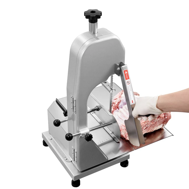 Alt view image 9 of 9 - Commercial Electric Meat Bandsaw, 650W Stainless Steel Countertop Meat Sawing Machine, Workbench 12.4" x 18.1", 4.33 Inch Max Cutting Thickness, Frozen Fish Cutter for Rib Pork Beef