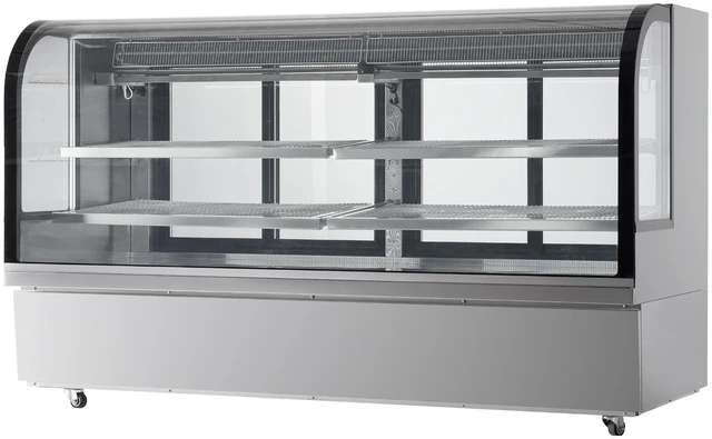 Alt view image 8 of 8 - Refrigerated Display Case, 32 Cu.Ft./901L Large Pastry Display Case, 4-Tier Commercial Display Refrigerator with LED Lighting, Downdraft Cooling, Movable with Casters, for Bakery