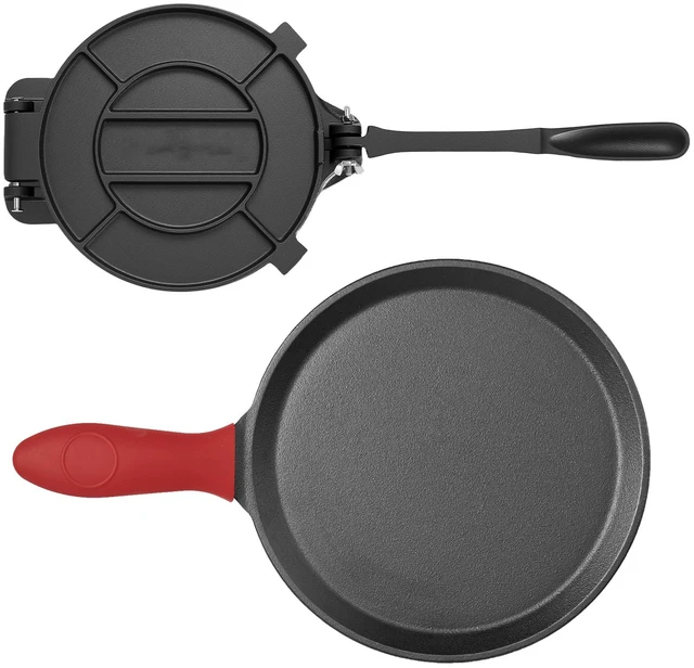 Alt view image 8 of 8 - 8 Inch Tortilla Press Chapati Maker Roti Dough Maker Heavy Duty Cast Iron